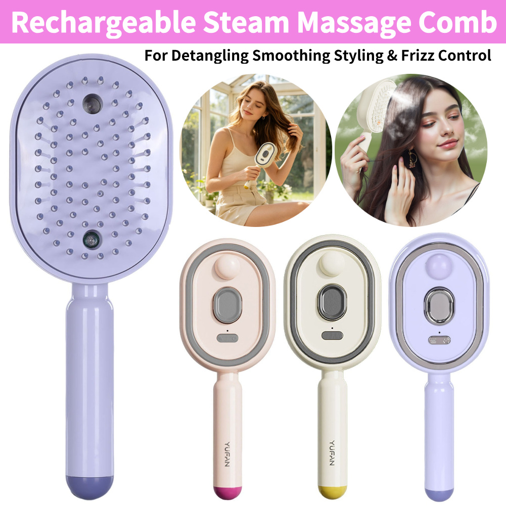 Hair Care Essential Oil Atomizing - Dampfbürste für Haare, elektrischer Sprüh-Massagekamm, ätherisches
