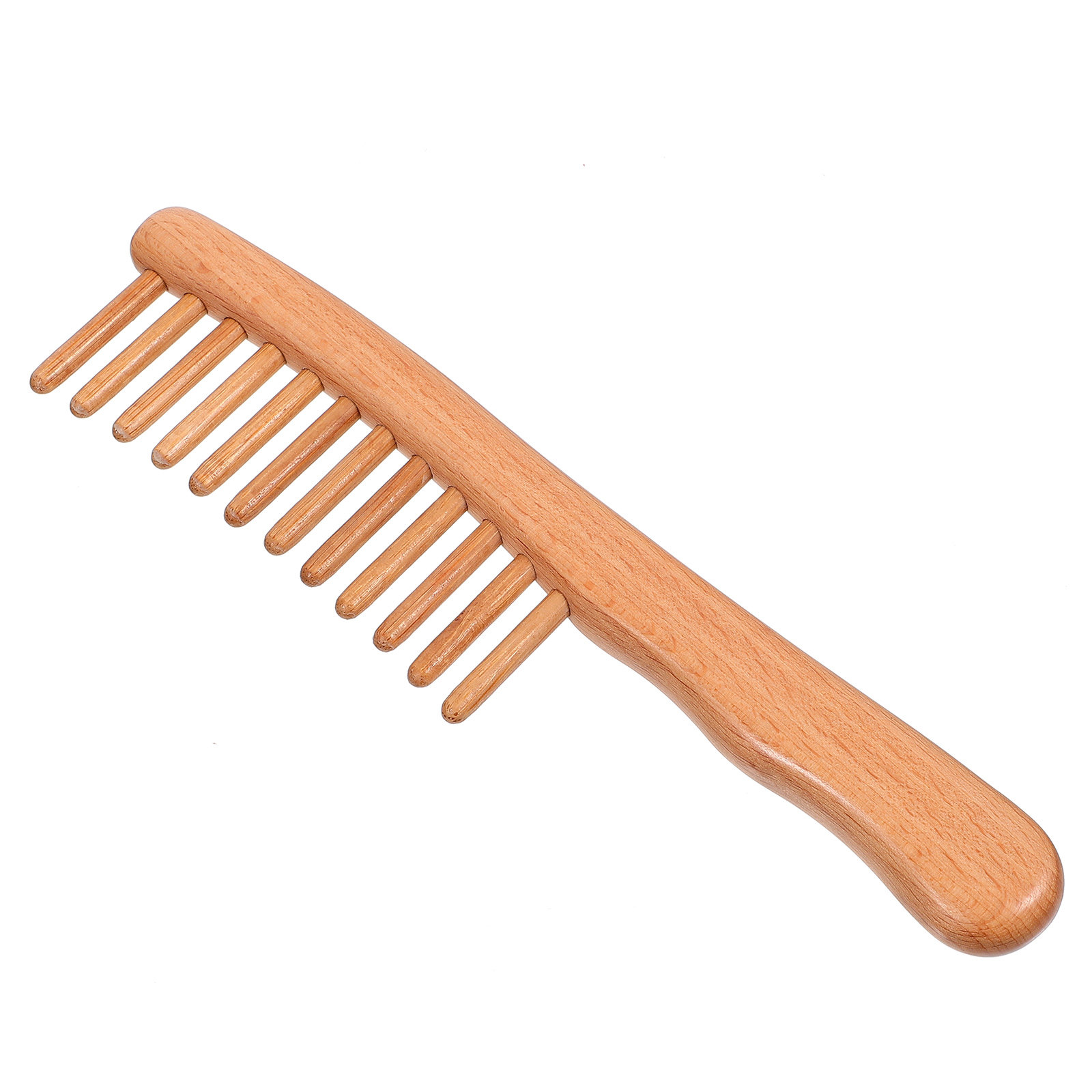 Hair Care Natural - 1 Stück polierter Massagekamm aus Naturholz,
