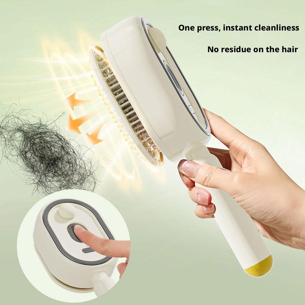Hair Care Essential Oil Atomizing - Elektrischer Sprüh-Luftkissen-Massagekamm mit Ätherischer-Öl-Zerstäubung, Selbstreinigender Volumen-Haarkamm