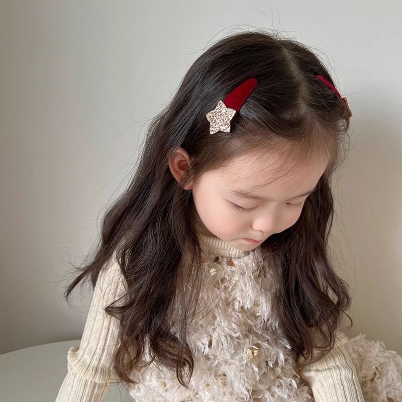 Hair Care For Baby - 1 Paar koreanischer Stil, glitzernde Stern-Haarspangen
