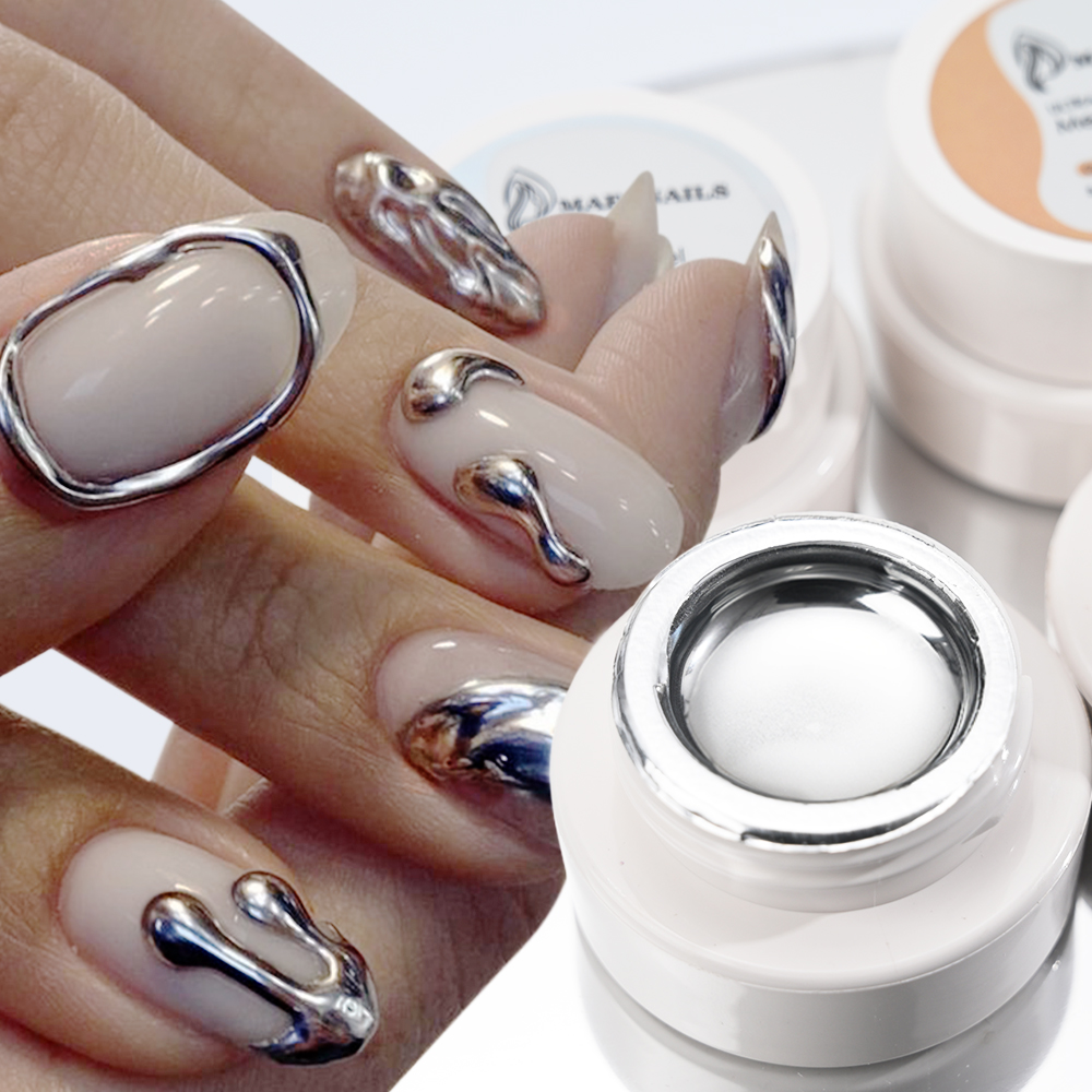 Hair Care Gel - 5ml Silber Gold Metallic Gel Nagellack