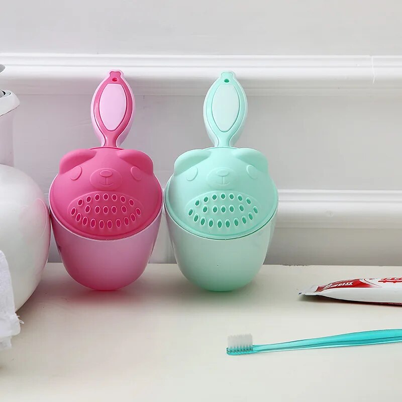 Hair Care For Baby - Baby-Badekappen, Kleinkind-Shampoo-Becher, Kinder-Badeschaufel, Kinder-Duschlöffel, Kinder-Haarwaschbecher, Augenschutz-Badewerkzeug