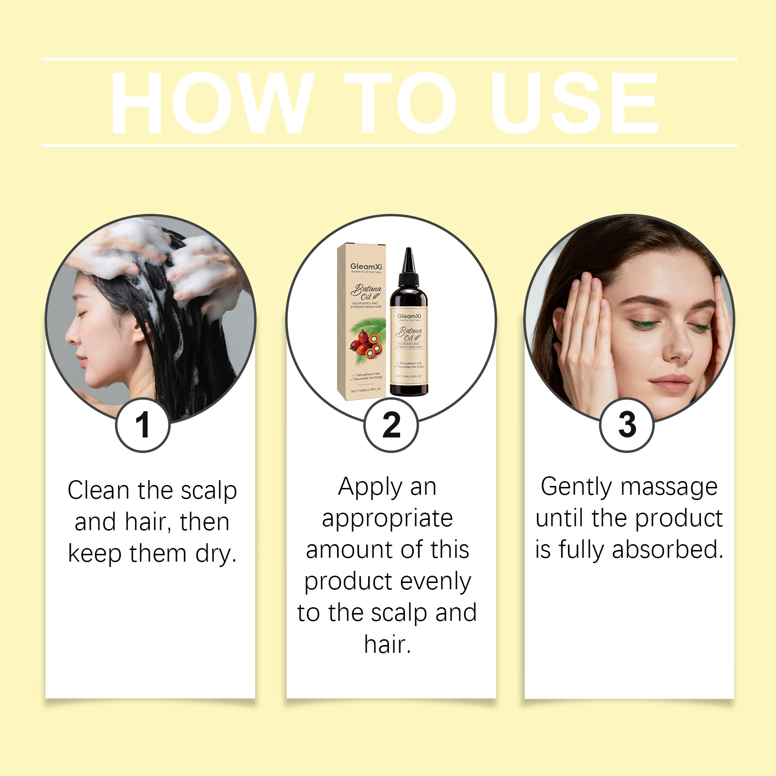Hair Care Natural - Batana Haar-Essenzöl Stärkt die Haarwurzeln Anti-Haarausfall