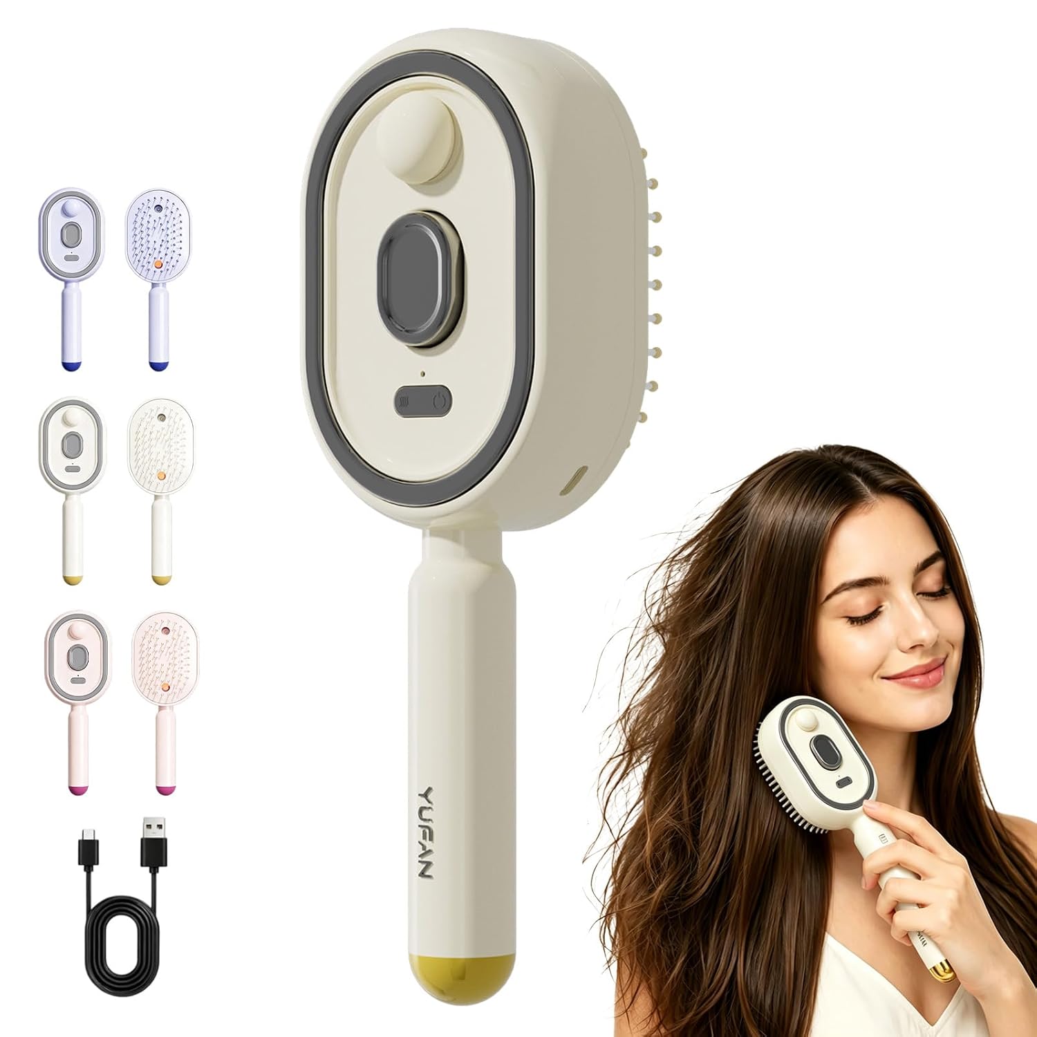 Hair Care Essential Oil Atomizing - Elektrischer Sprüh-Luftkissenkamm, Luftkissen-Massagekamm, Ätherisches Öl Zerstäubungskamm,