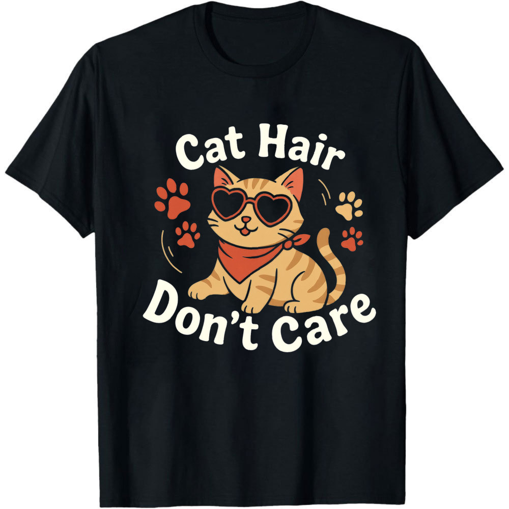 Hair Care Orange - Cat Hair Don't Care Grafik-T-Shirt für