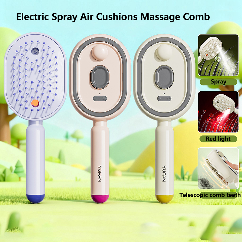 Hair Care Essential Oil Atomizing - Elektrischer Sprüh-Luftkissen-Massagekamm mit ätherischem Öl, antistatisch,