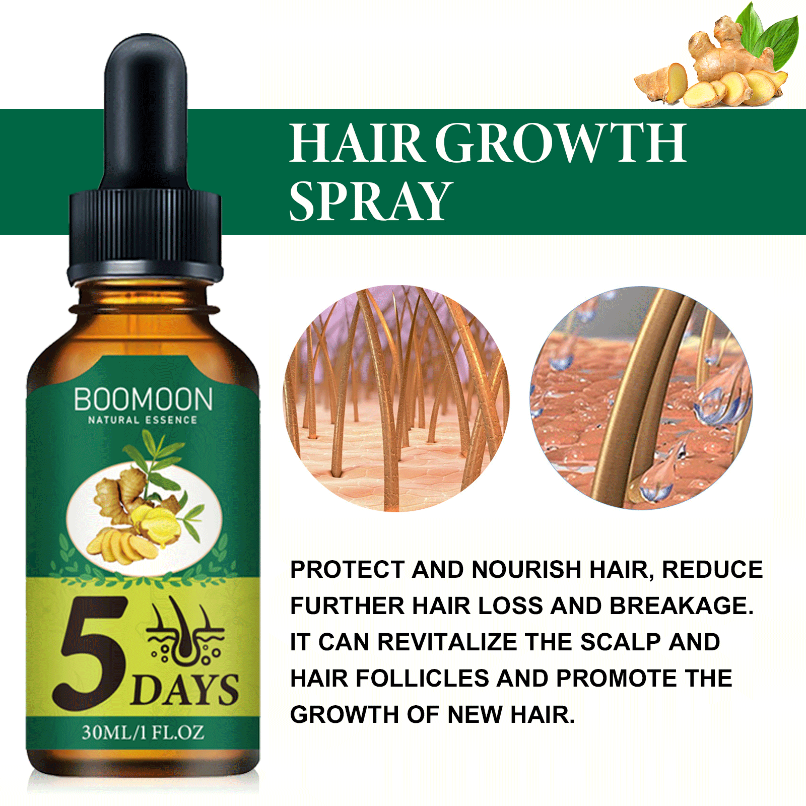 Ingwer Haarwachstum Essenz Öl  – Hair Care Essential Oil Atomizing Bewertung und Preis