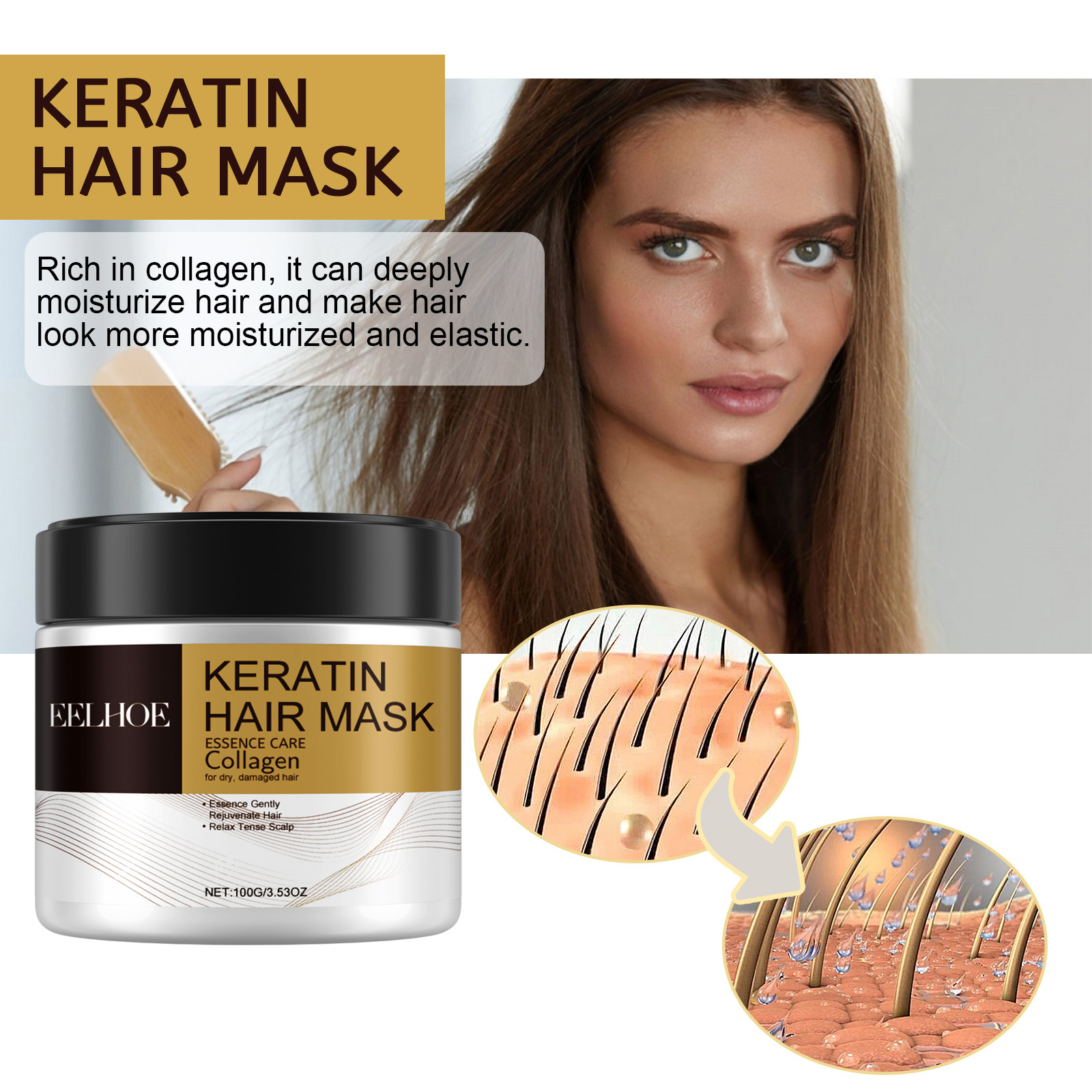 Keratin-Pflege-Haarmaske, tief – Hair Care Orange Bewertung und Preis