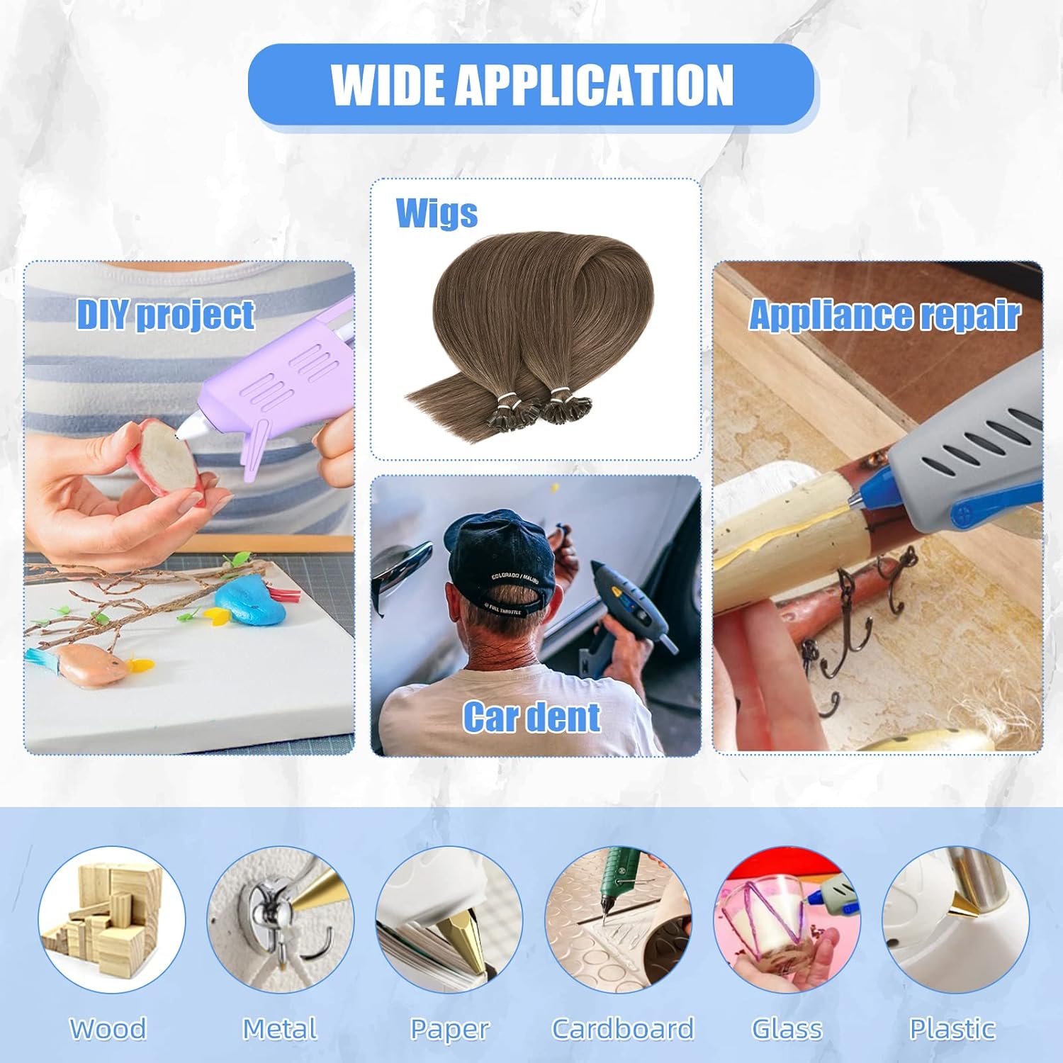24 Stück professionelle Haarve – Glue Gun Hair Bewertung und Preis