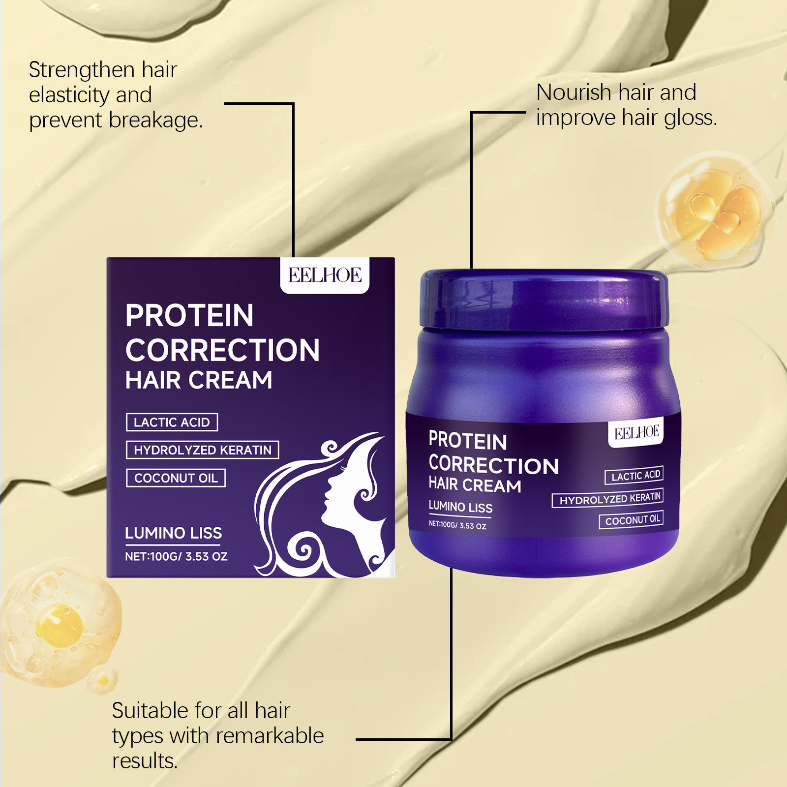 Protein-Haarglättungscreme mit – Hair Care Nutrition Bewertung und Preis